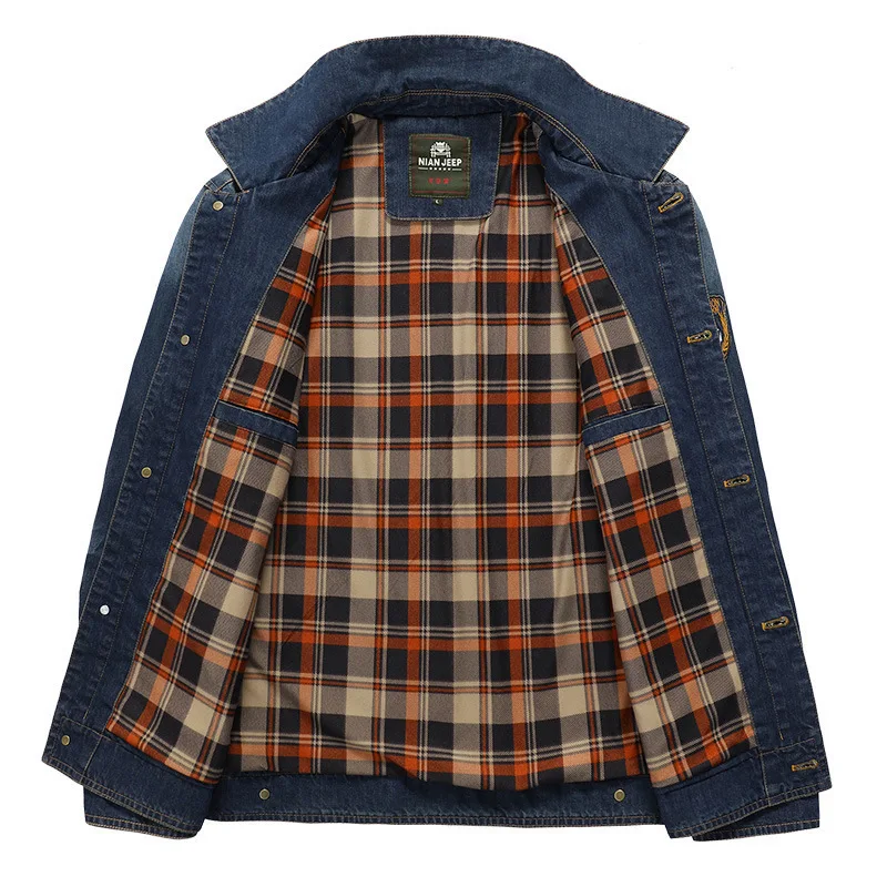 and Autumn winter new denim jacket men's casual fashion loose large stand collar Plush denim jacket
and Autumn winter new denim jacket men's casual fashion loose large stand collar Plush denim jacket