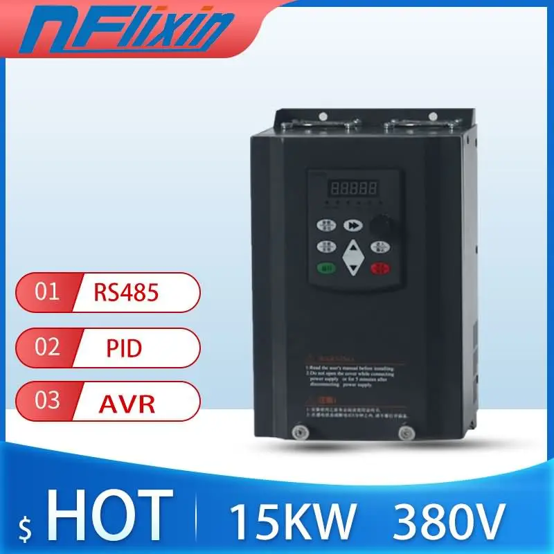 

380v 15kw VFD Variable Frequency Driver VFD Inverter 3HP Input 3HP Output CNC spindle motor Driver spindle motor speed control