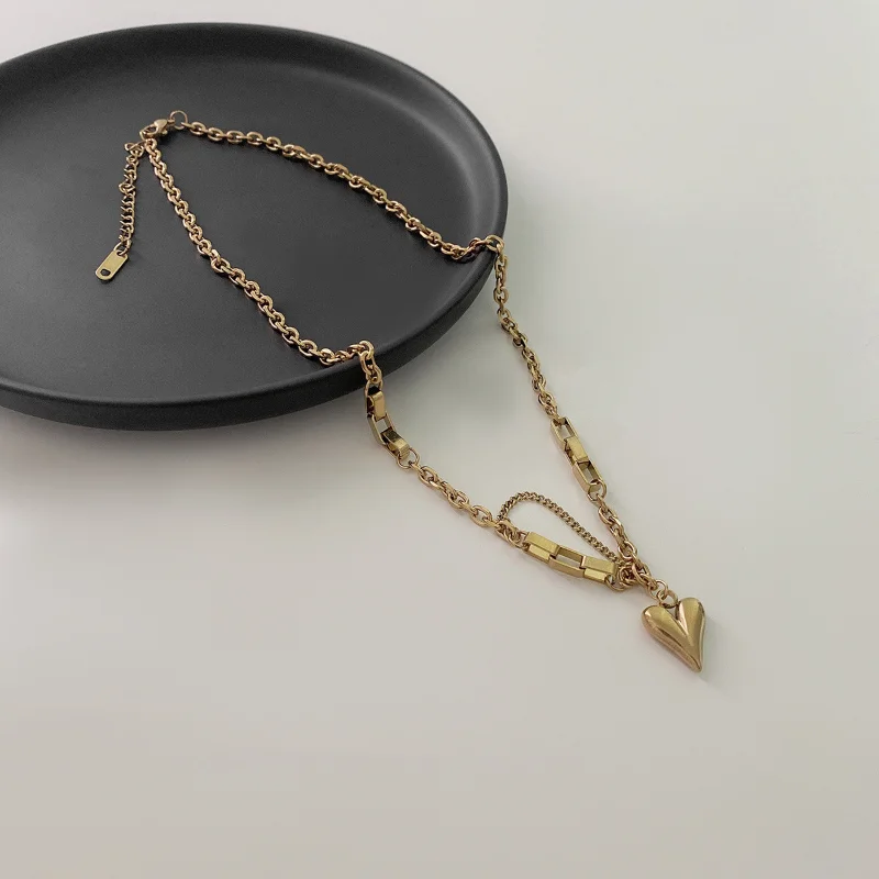 Fashion Jewelry Heart Pendant Necklace Pretty Design Sweet Korean Temperament Chain Necklace For Girl Fine Accessories
Fashion Jewelry Heart Pendant Necklace Pretty Design Sweet Korean Temperament Chain Necklace For Girl Fine Accessories