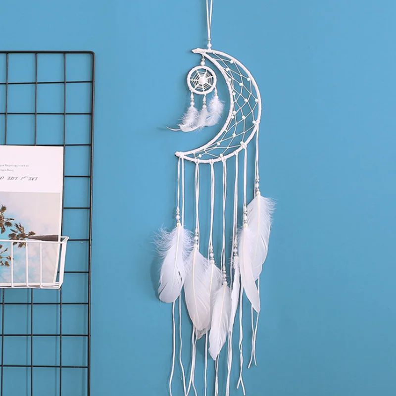 Moon star white Dream catcher wind chime ornaments student graduation gift creative birthday gift dream net gift feather pendant
Moon star white Dream catcher wind chime ornaments student graduation gift creative birthday gift dream net gift feather pendant