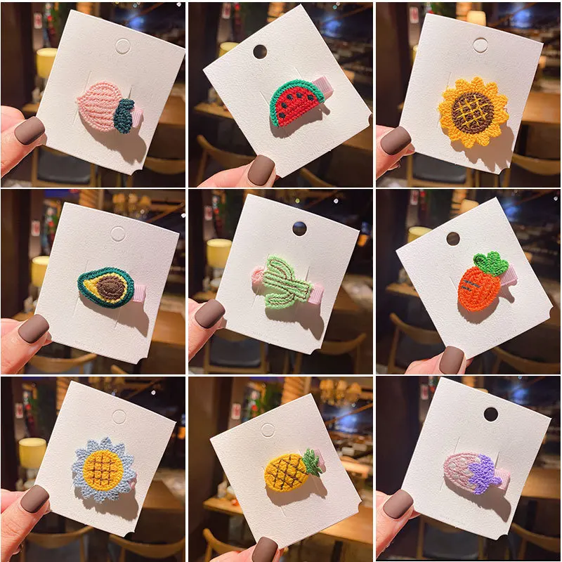 Cute Cartoon Knitt Flower Fruit Bow Ornament Hair Clips Girls Lovely Barrettes Hairpins Kids Hair Accessories
Cute Cartoon Knitt Flower Fruit Bow Ornament Hair Clips Girls Lovely Barrettes Hairpins Kids Hair Accessories