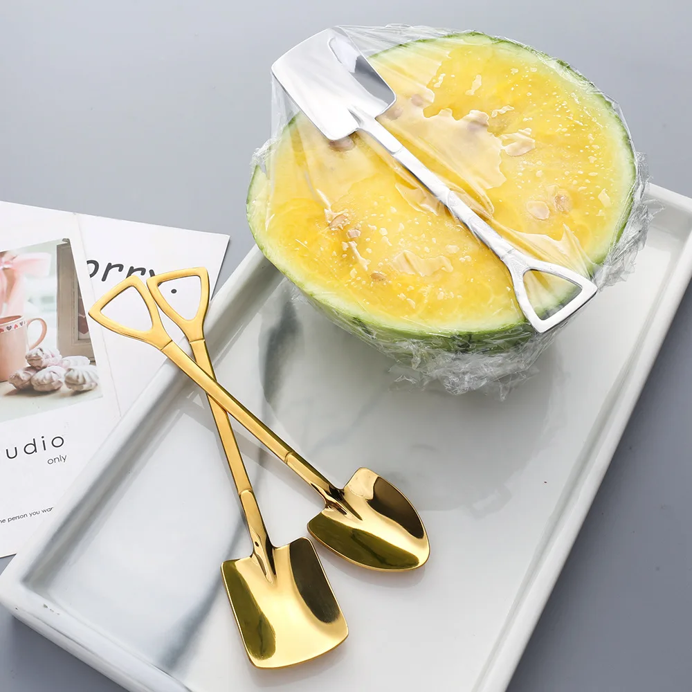 Stainless Steel Iron Shovel Spoon Coffee Ice Cream Spoon Engineering Shovel Retro Cute Square Head Kitchen Gadget
Stainless Steel Iron Shovel Spoon Coffee Ice Cream Spoon Engineering Shovel Retro Cute Square Head Kitchen Gadget