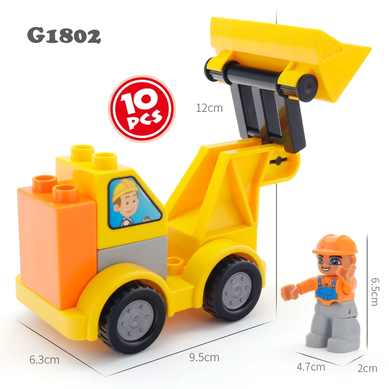 Children DIY Assembled Building Blocks Engineering Vehicle Large Particle Bricks Excavator Forklift Transporter Kids Toys
Children DIY Assembled Building Blocks Engineering Vehicle Large Particle Bricks Excavator Forklift Transporter Kids Toys