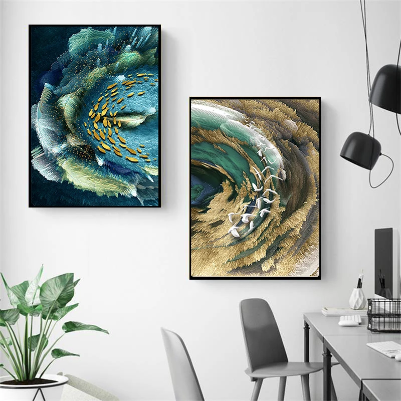 Abstract Fashion Canvas Painting Blue Green Golden Feather Poster and Print Wall Painting Wall Art Picture for Living Room Decor
Abstract Fashion Canvas Painting Blue Green Golden Feather Poster and Print Wall Painting Wall Art Picture for Living Room Decor