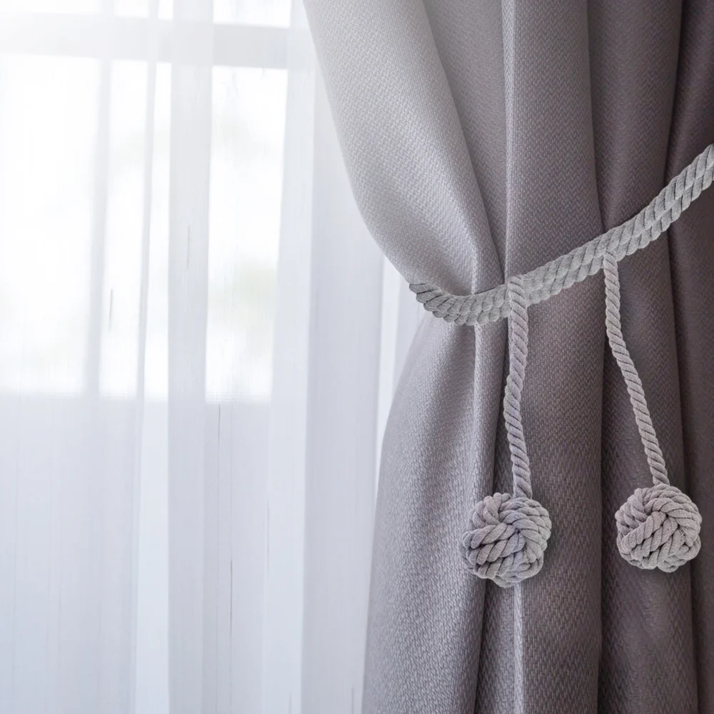 1 Pair Curtain Tiebacks Rope Curtain Holder Tie Back for Home Office Balcony 
1 Pair Curtain Tiebacks Rope Curtain Holder Tie Back for Home Office Balcony