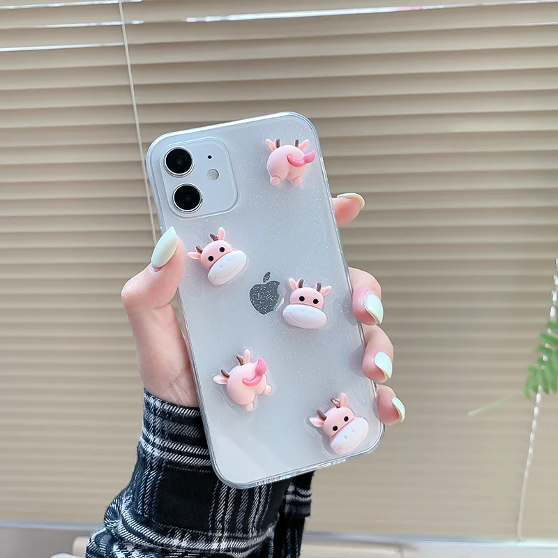 Cartoon 3D Cows Clear Phone Case for IPhone 11 Pro Max 12 Mini SE 2020 X XS XR 8 7 Plus Cases Silicon for IPhone12 Covers Funda 
Cartoon 3D Cows Clear Phone Case for IPhone 11 Pro Max 12 Mini SE 2020 X XS XR 8 7 Plus Cases Silicon for IPhone12 Covers Funda