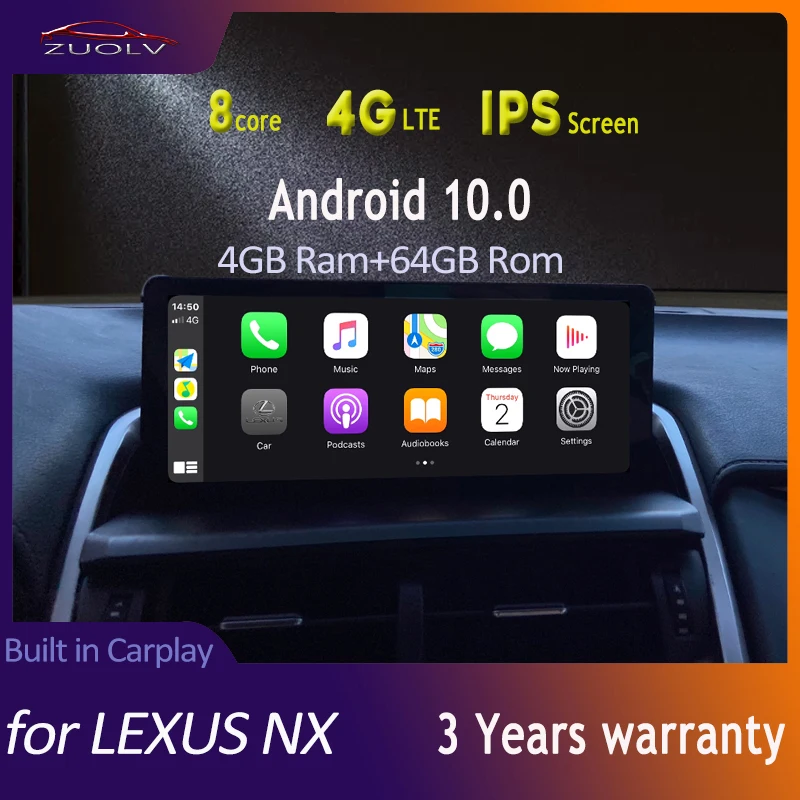 ZUOLV Android 10.0 Car Multimedia Navigation GPS For Lexus NX 2014-2021 Touch Screen Audio Head Unit Dashboard 4G WI-FI CarPlay
ZUOLV Android 10.0 Car Multimedia Navigation GPS For Lexus NX 2014-2021 Touch Screen Audio Head Unit Dashboard 4G WI-FI CarPlay