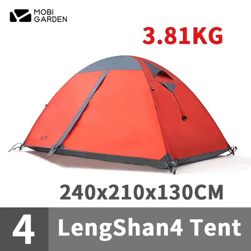 

MOBI Садовая/удлиненная портативная Ультралегкая палатка для кемпинга на 1-4 человек 2,37 кг 210T полиэстер водонепроницаемый 7001 алюминиевый спла...
