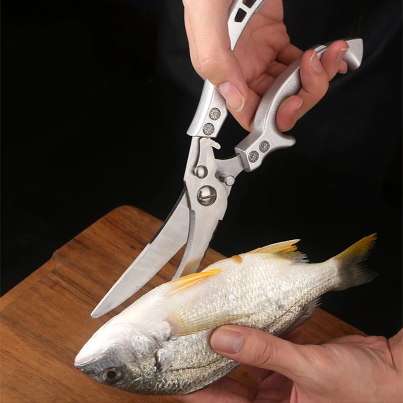 Kitchen Powerful Chicken Bone Scissors Chicken Duck Fish Cutter Shears Stainless Steel Scissors Scale Clean Cook Scissors Knife
Kitchen Powerful Chicken Bone Scissors Chicken Duck Fish Cutter Shears Stainless Steel Scissors Scale Clean Cook Scissors Knife