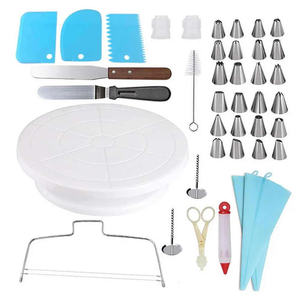 Pastry Turntable Kit Cake Decorating Supplies Baking Tools Accessories Rotating Stand Cream Nozzles For Fondant
Pastry Turntable Kit Cake Decorating Supplies Baking Tools Accessories Rotating Stand Cream Nozzles For Fondant