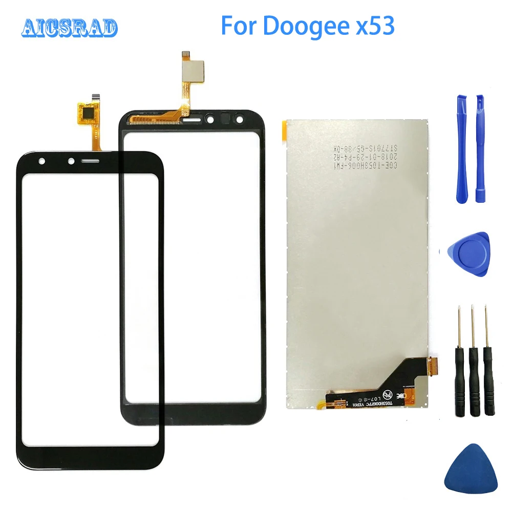 Для doogee x53 ЖК дисплей + сенсорный экран 100% новый дигитайзер стеклянная панель в