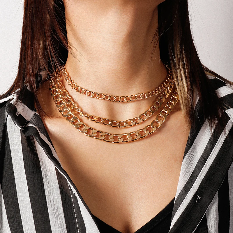Punk Chunky Chain Necklaces for Women Statement Hiphop Choker Necklaces Collare Party Femme Brincos Jewelry Accessories
Punk Chunky Chain Necklaces for Women Statement Hiphop Choker Necklaces Collare Party Femme Brincos Jewelry Accessories