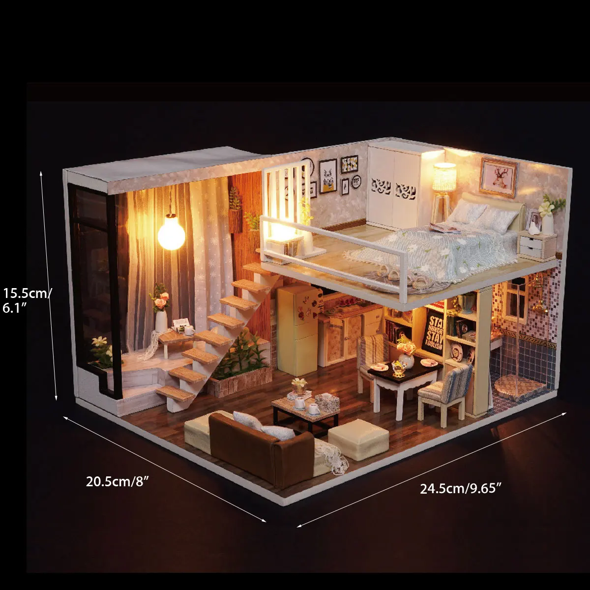 Doll Houses Furniture DIY Miniature 3D Wooden Toy Doll House Model with Furniture Toys for Children Birthday Gifts 
Doll Houses Furniture DIY Miniature 3D Wooden Toy Doll House Model with Furniture Toys for Children Birthday Gifts