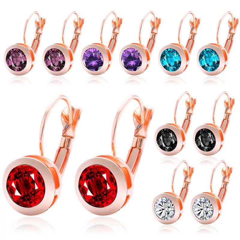 Simple Luxury Brand Stud Earrings For Women Crystal Zircon Stone Earrings Fashion Jewelry Boucle D'oreille Girlfriend Gift
Simple Luxury Brand Stud Earrings For Women Crystal Zircon Stone Earrings Fashion Jewelry Boucle D'oreille Girlfriend Gift