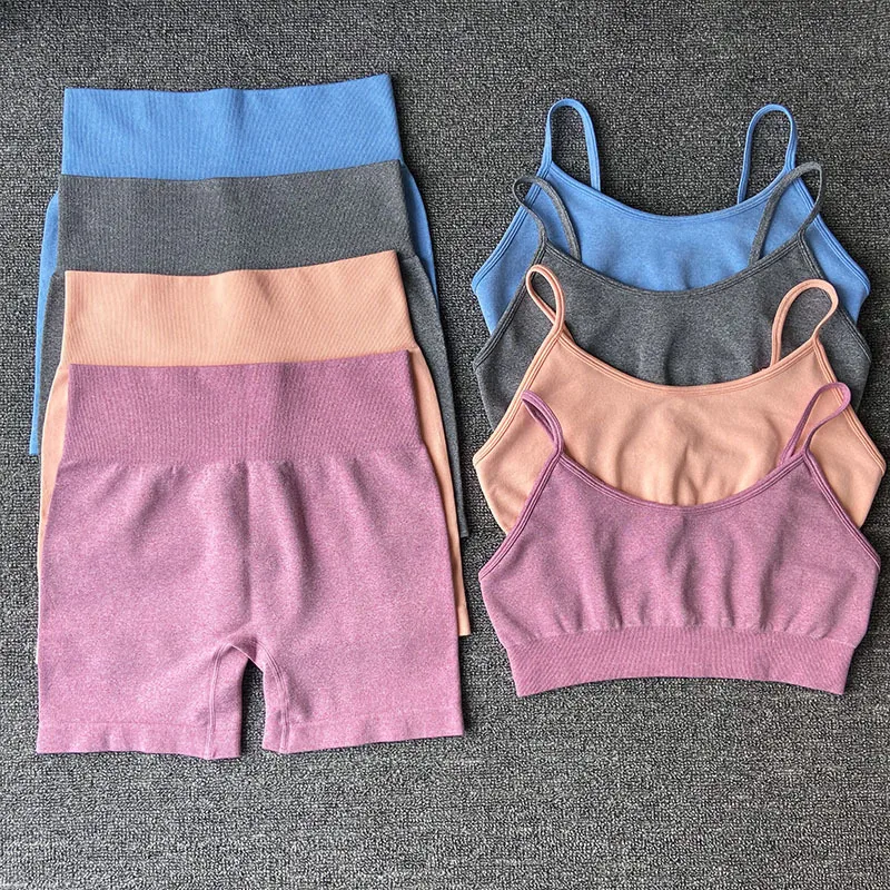Women Seamless Shorts Yoga Suit Exercise Short sleeveless Bra And Pants Sexy Gym Sweat Sport Workout Running Fitness Set Tracksu
Women Seamless Shorts Yoga Suit Exercise Short sleeveless Bra And Pants Sexy Gym Sweat Sport Workout Running Fitness Set Tracksu