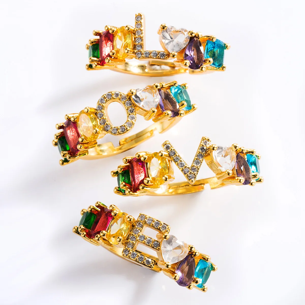 Couple Ring Copper Micro Inlaid Zircon Letter Ring Female Men's Ring Hip-hop Style Jewelry Rings for Men
Couple Ring Copper Micro Inlaid Zircon Letter Ring Female Men's Ring Hip-hop Style Jewelry Rings for Men