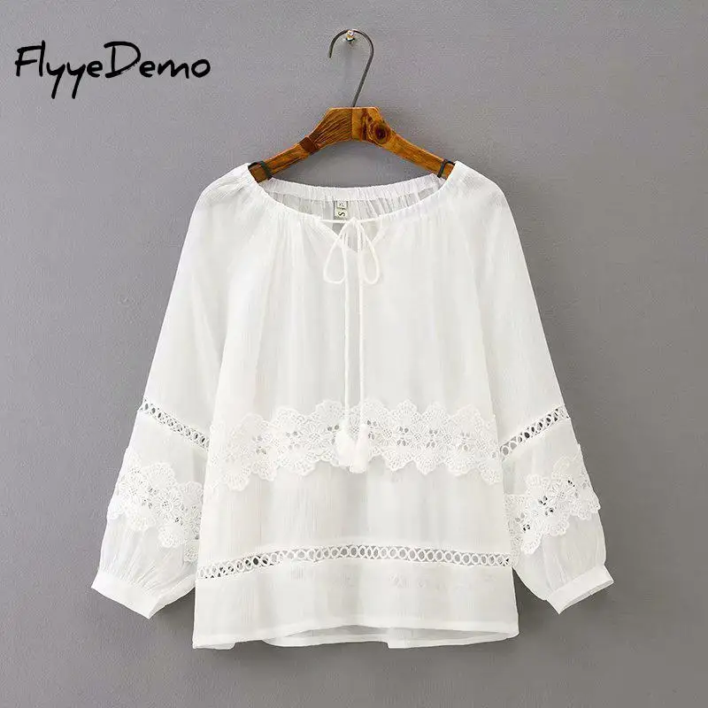 5XL размера плюс кружевная блузка женская рубашка из плотного хлопка, лен Открытое платье с длинными рукавами и круглым вырезом, пуловер Blusas ...
5XL размера плюс кружевная блузка женская рубашка из плотного хлопка, лен Открытое платье с длинными рукавами и круглым вырезом, пуловер Blusas ...