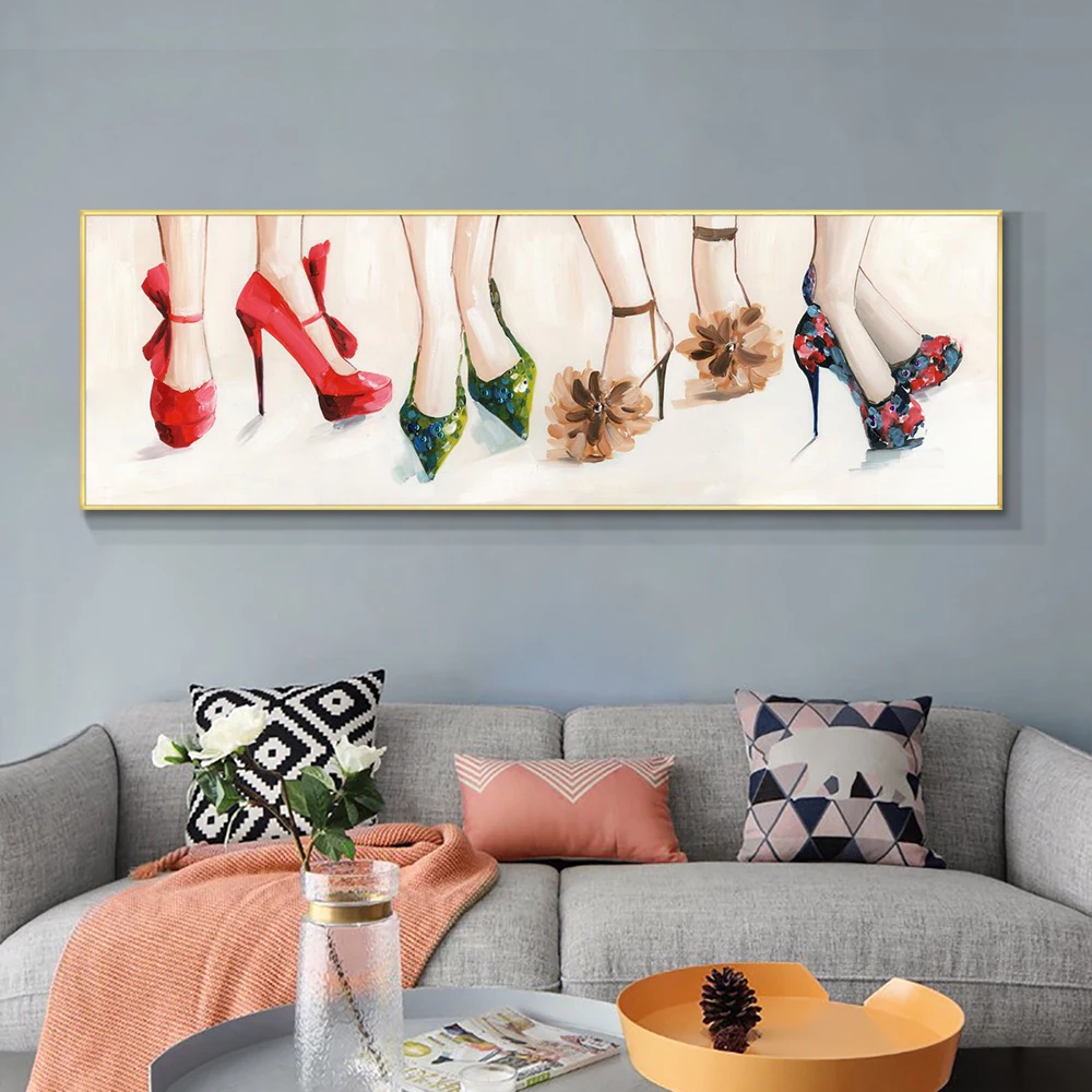 Abstract Colorful High-heeled Shoes Oil Painting On Canvas 100% Handpainted Modern Large Size Wall Art For Living Room Decor 
Abstract Colorful High-heeled Shoes Oil Painting On Canvas 100% Handpainted Modern Large Size Wall Art For Living Room Decor