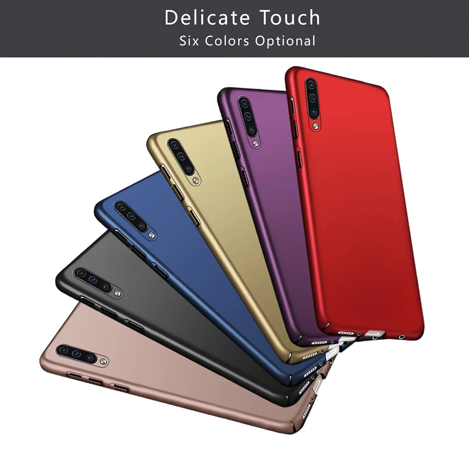 Чехол для Samsung Galaxy A50 тонкий матовый Жесткий чехол на заднюю панель телефона A 50 2020