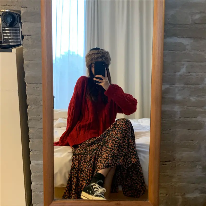 WICCON New Elastic-Waist Print Floral 2020 Chic Slender High Waist Loose All Match Fresh Stylish Women Retro Long Skirts
WICCON New Elastic-Waist Print Floral 2020 Chic Slender High Waist Loose All Match Fresh Stylish Women Retro Long Skirts