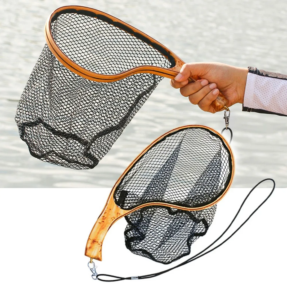 Nylon+Wood For Trout Fishing Fly Fishing Net Landing Catch And Release Net Wooden Frame Winter Fishing Landing Net 35x17x25cm
Nylon+Wood For Trout Fishing Fly Fishing Net Landing Catch And Release Net Wooden Frame Winter Fishing Landing Net 35x17x25cm