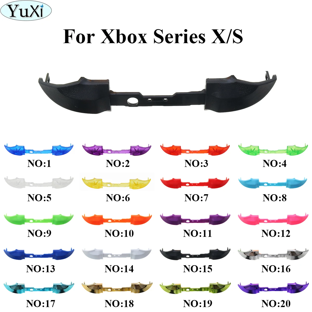 YuXi Replacement New High Quality Colorful Black LB RB Bumpers Triggers Buttons for XBOX Series S X Controller Accessories
YuXi Replacement New High Quality Colorful Black LB RB Bumpers Triggers Buttons for XBOX Series S X Controller Accessories