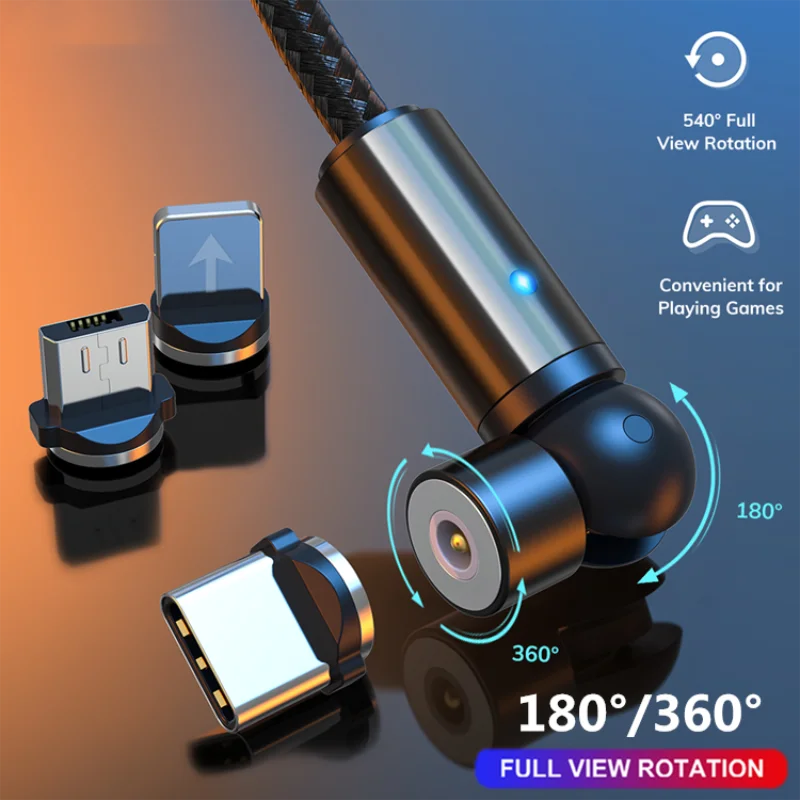 360+180 Degree Rotating Magnetic Cable Fast Charging Micro USB Type C Mobile Phone Cable For iPhone Xiaomi USB C Charger Cable
360+180 Degree Rotating Magnetic Cable Fast Charging Micro USB Type C Mobile Phone Cable For iPhone Xiaomi USB C Charger Cable