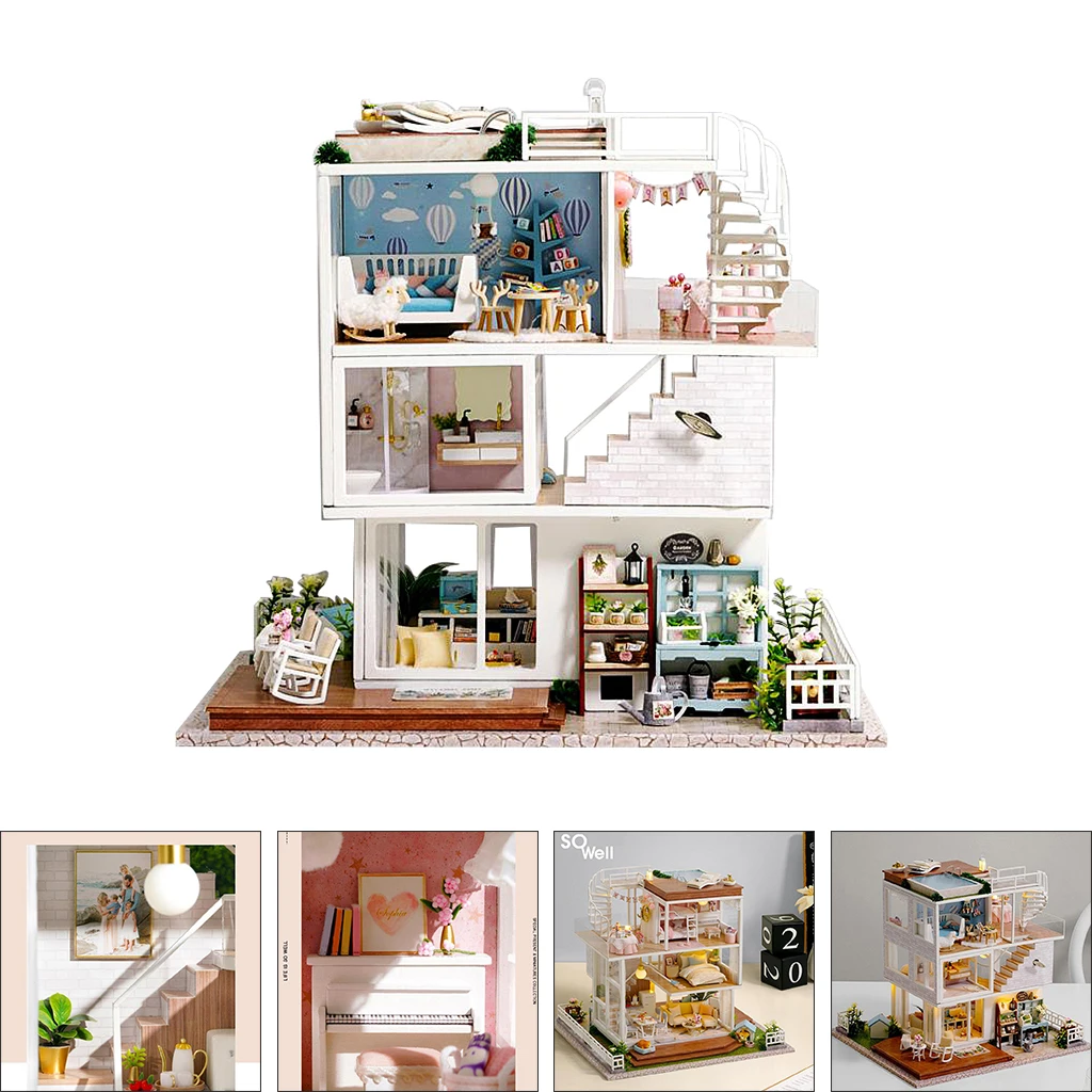 Dollhouse Kit Mini House DIY Miniature Dollhouse Kit Dollhouse Miniature Doll House Miniature Furniture Kit For Children Adult
Dollhouse Kit Mini House DIY Miniature Dollhouse Kit Dollhouse Miniature Doll House Miniature Furniture Kit For Children Adult