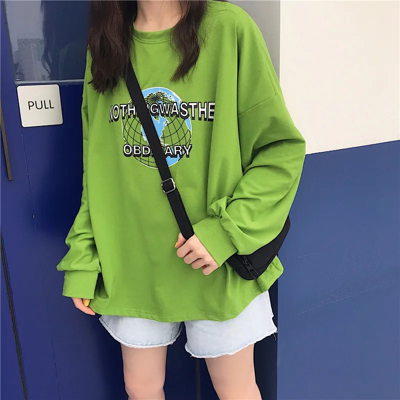 Weather embroidery t-Shirts autumn Women Casual Loose long Sleeve Tops Femme White
Weather embroidery t-Shirts autumn Women Casual Loose long Sleeve Tops Femme White