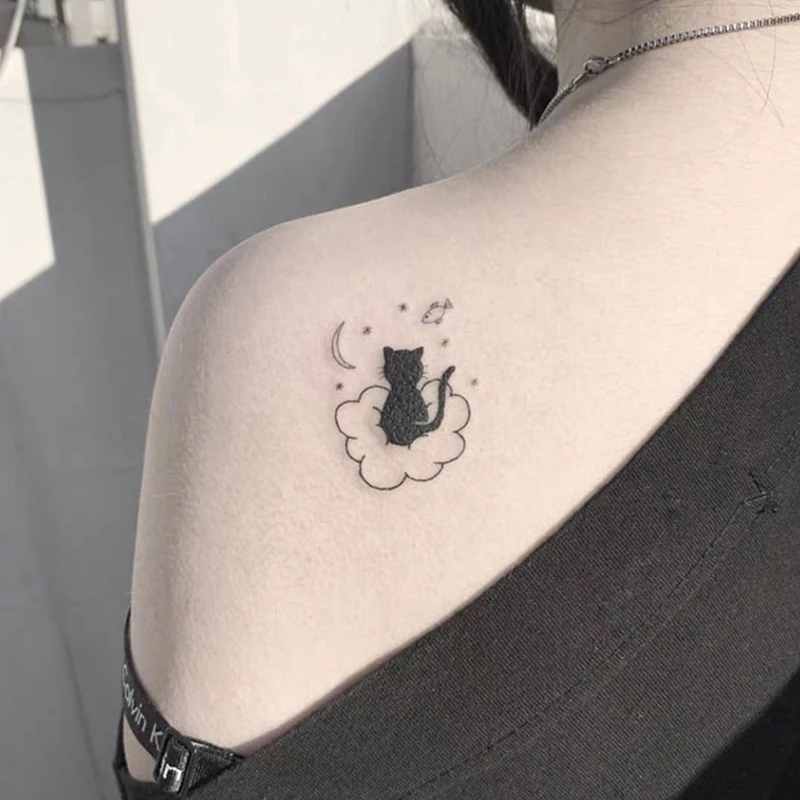 Temporary Tattoo Sticker Cute Cat Star Moon Little Fish Starry Sky Art Shoulder Waterproof Tatoo Flash Fake Tatto for Woman Man
Temporary Tattoo Sticker Cute Cat Star Moon Little Fish Starry Sky Art Shoulder Waterproof Tatoo Flash Fake Tatto for Woman Man