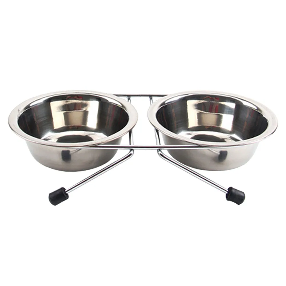 Durable Silver Anti Slip Double Bowls Stainless Steel Accessories Food Container Pet Supplies With Bracelet Puppy Cat Dog Feeder
Durable Silver Anti Slip Double Bowls Stainless Steel Accessories Food Container Pet Supplies With Bracelet Puppy Cat Dog Feeder