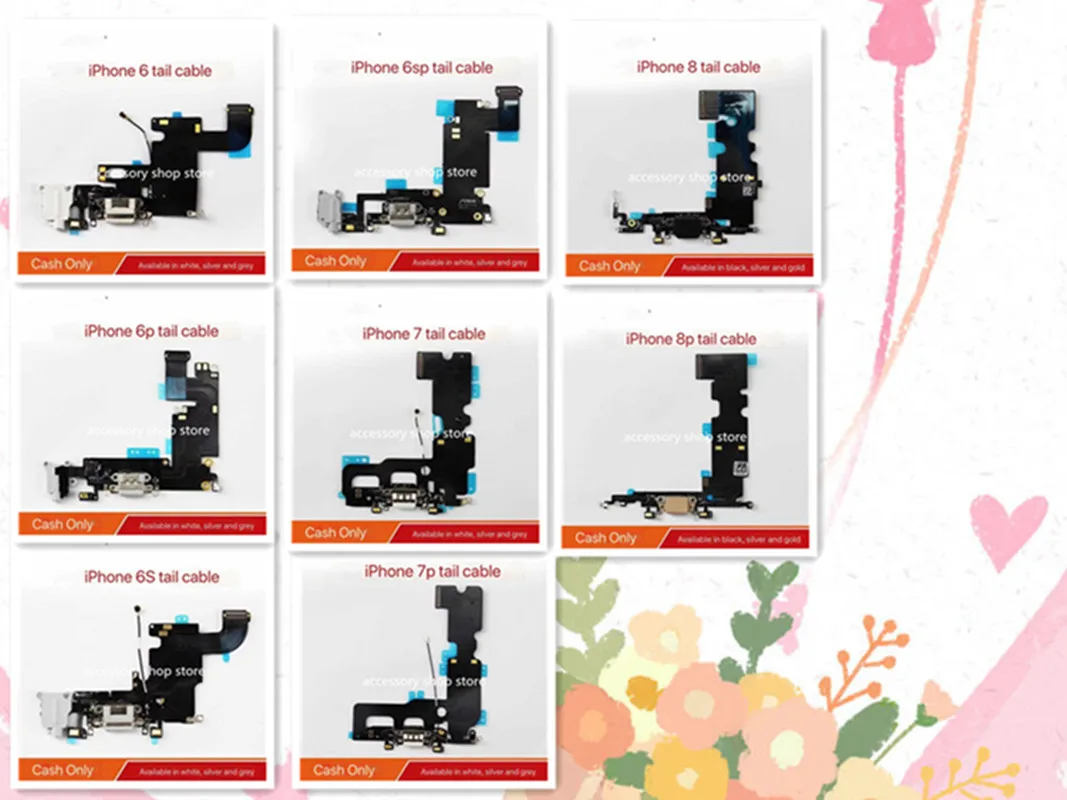 USB Charging Port Connector Flex Cable Microphone and Headphone Audio Jack Replacement Part for iPhone 6G, 6Plus, 6s Plus
USB Charging Port Connector Flex Cable Microphone and Headphone Audio Jack Replacement Part for iPhone 6G, 6Plus, 6s Plus
