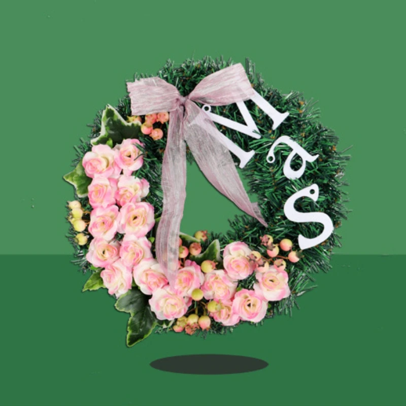 Christmas Wreath Mas Letter Rose PVC Wreath Home Hotel Mall Window Decoration Pendant Two Size
Christmas Wreath Mas Letter Rose PVC Wreath Home Hotel Mall Window Decoration Pendant Two Size