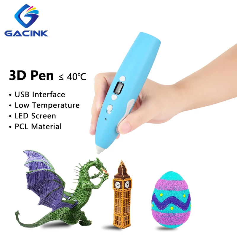 GACINK 3D Pen Low Temperature Wireless LED Screen 3D Printing Pen PCL Material Filament For Children 3D Drawing Printing Pencil
GACINK 3D Pen Low Temperature Wireless LED Screen 3D Printing Pen PCL Material Filament For Children 3D Drawing Printing Pencil