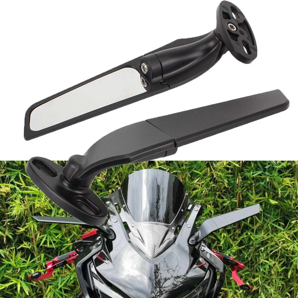 Left Right Modified Motorcycle Rearview Mirrors Wind Wing Adjustable Rotating Mirror For CBR250R CBR300R CBR500R CBR600R CBR650R
Left Right Modified Motorcycle Rearview Mirrors Wind Wing Adjustable Rotating Mirror For CBR250R CBR300R CBR500R CBR600R CBR650R