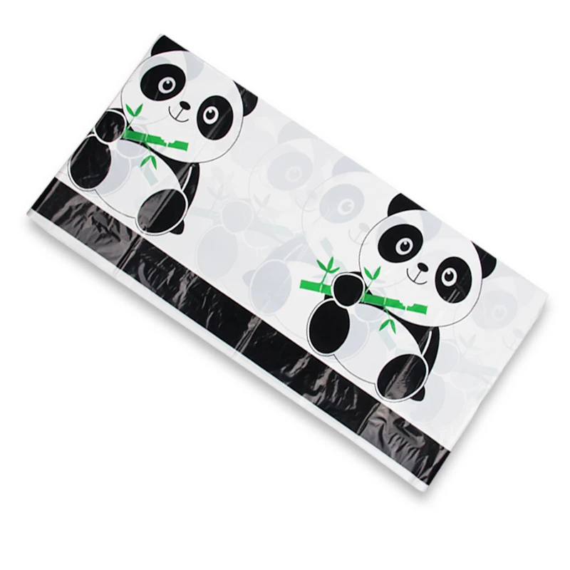 

10pcs 7inch Panda Plates Cartoon Disposable Paper Plates Cups Napkins Tablecloths Kid baby shower Birthday Party supplier
