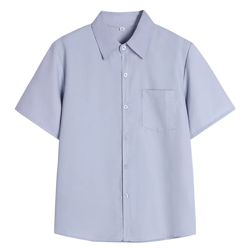 Hot Korean Girls College Wind Jk Shirt Summer Gray V-neck Short Sleeve Work Uniform Student School Uniform Tops Loose Large Size
Hot Korean Girls College Wind Jk Shirt Summer Gray V-neck Short Sleeve Work Uniform Student School Uniform Tops Loose Large Size