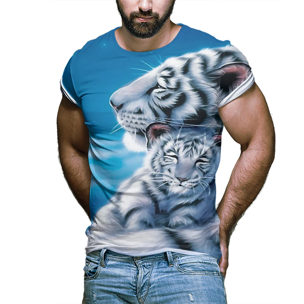 Man's T-shirt Animal tiger Mighty 3D printe loose design summer Tshirt majestic Breathable All-match Short sleeve Custom Pattern
Man's T-shirt Animal tiger Mighty 3D printe loose design summer Tshirt majestic Breathable All-match Short sleeve Custom Pattern