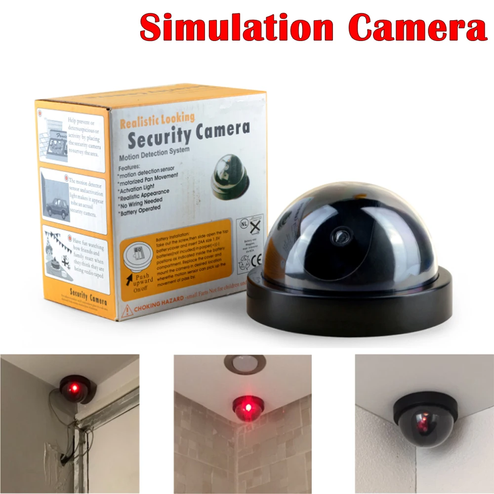 NEOCoolcam Dome Simulation Burglar Alarm Camera Indoor/Outdoor Fake Camera CCTV Security Camera with Flashing Red LED Lights
NEOCoolcam Dome Simulation Burglar Alarm Camera Indoor/Outdoor Fake Camera CCTV Security Camera with Flashing Red LED Lights
