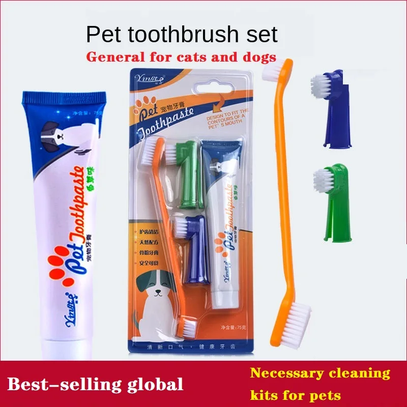 Pet-Toothbrush,Dog toothbrush, toothpaste,bad breath, and dog dental calculus, pet cleaning supplies
Pet-Toothbrush,Dog toothbrush, toothpaste,bad breath, and dog dental calculus, pet cleaning supplies