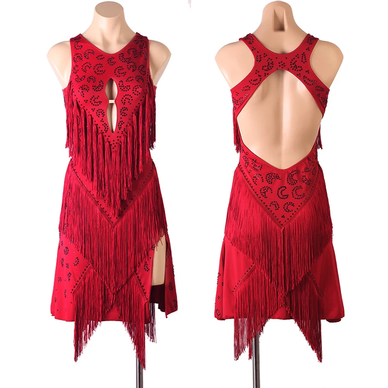 Latin Dance Dress Sexy Hollow Out ChaCha Dancewear Customized Rhinestone Tassel Dress Salsa Dancing Stage Performance Costume
Latin Dance Dress Sexy Hollow Out ChaCha Dancewear Customized Rhinestone Tassel Dress Salsa Dancing Stage Performance Costume