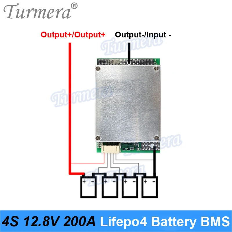 Turmera 4S 12 8 В 32650 а 32700 Lifepo4 батарея BMS балансировочная плата для 12В непрерывного