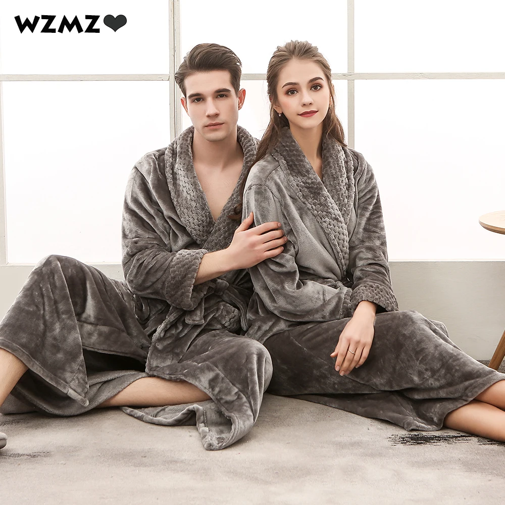 Autumn Winter Warm Flannel Bathrobe Female Plus Size Sleepwear Couple Woman Fleece Patchwork Robe Thicken Lengthen Dressing Gown
Autumn Winter Warm Flannel Bathrobe Female Plus Size Sleepwear Couple Woman Fleece Patchwork Robe Thicken Lengthen Dressing Gown