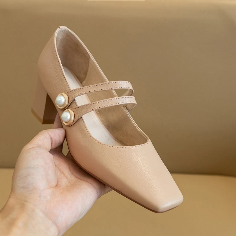 2020 Newest Thick Heels Pumps Mary Janes Pearl Decoration Women Shoes Sweet Shallow Office Lady Working Shoes Woman
2020 Newest Thick Heels Pumps Mary Janes Pearl Decoration Women Shoes Sweet Shallow Office Lady Working Shoes Woman
