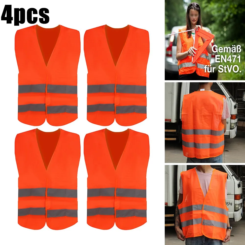 4pcs High Visibility Security Reflective Vest Safety Traffic Vest Emergency Reflective Accident Vest Car Vest Orange
4pcs High Visibility Security Reflective Vest Safety Traffic Vest Emergency Reflective Accident Vest Car Vest Orange