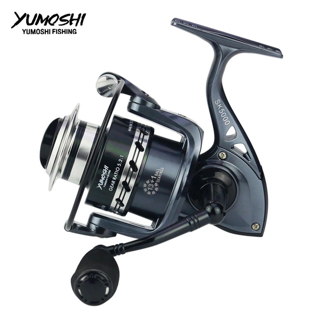 Новинка yumoshi 13 + 1BB 5 5: 1 ЧПУ рокер металлическая Рыболовная катушка pesca ловля карпа
