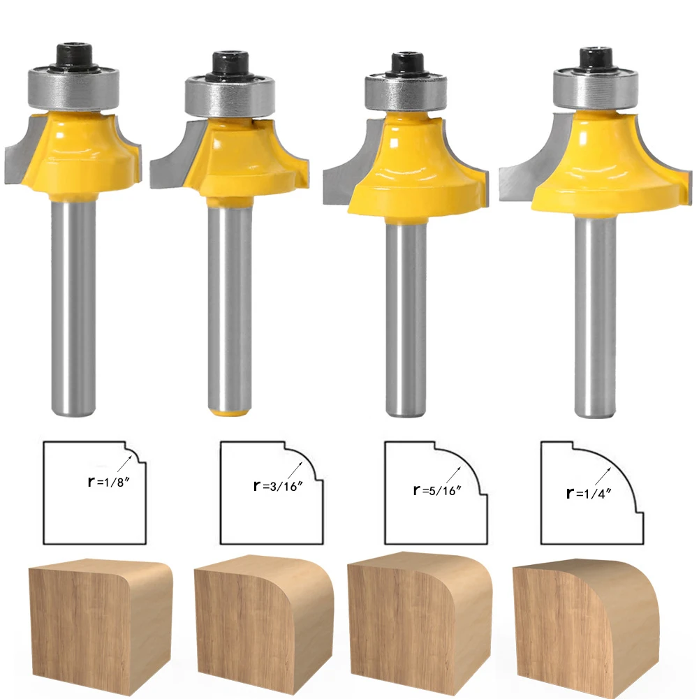1 Pcs Woodworking Corner Round Over Router Bit 6mm Shank R Type Drill Bit Industrial Grade Bearing Milling Cutter For Woodcraft
1 Pcs Woodworking Corner Round Over Router Bit 6mm Shank R Type Drill Bit Industrial Grade Bearing Milling Cutter For Woodcraft