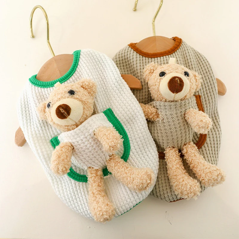 Summer Pet Clothes Teddy Bichon Dog Costumes Cat Clothes Cream Waffle Bear Pocket Vest Pet Clothing Perro Clothes dla psa
Summer Pet Clothes Teddy Bichon Dog Costumes Cat Clothes Cream Waffle Bear Pocket Vest Pet Clothing Perro Clothes dla psa