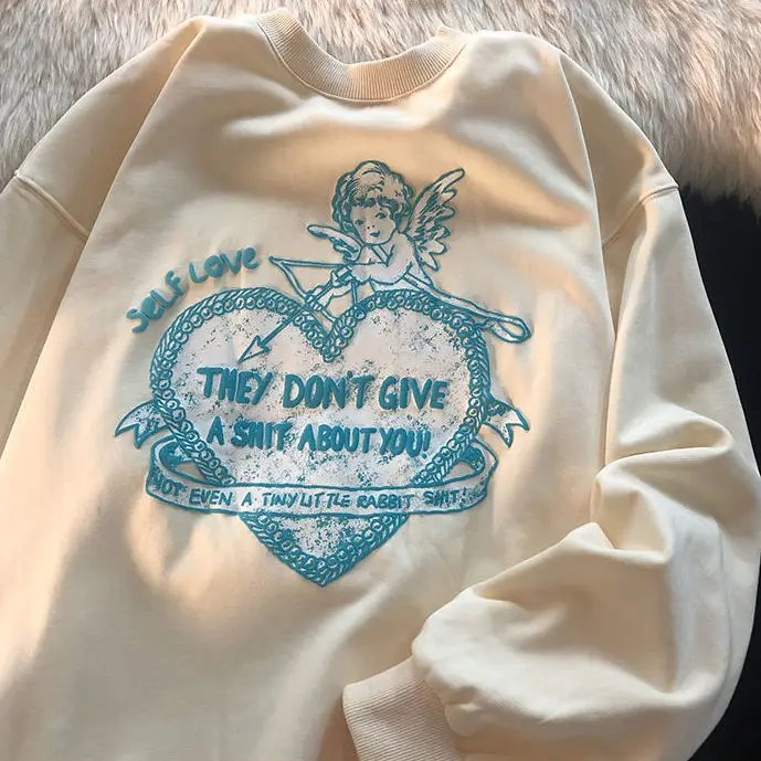 Women Streetwear Harajuku Angle Print Graphic Hoodies Casual Loose Oversize Sweatshirts Grils Autumn Thick Pullover
Women Streetwear Harajuku Angle Print Graphic Hoodies Casual Loose Oversize Sweatshirts Grils Autumn Thick Pullover