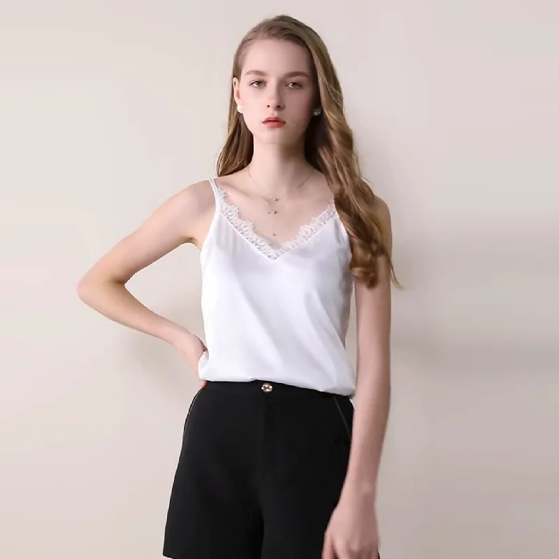 Майка женская с глубоким V-образным вырезом, кружевной Атласный топ на бретелях-спагетти, майка с открытой спиной, Базовая рубашка
Майка женская с глубоким V-образным вырезом, кружевной Атласный топ на бретелях-спагетти, майка с открытой спиной, Базовая рубашка